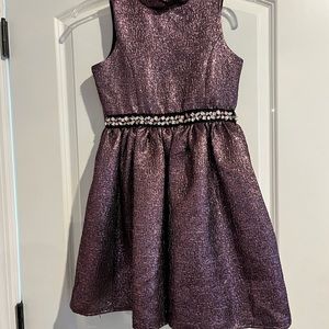 Holiday dress “sparkly purple”